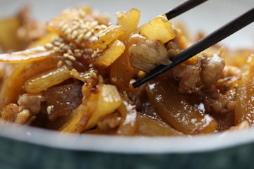 大根の甘辛炒め