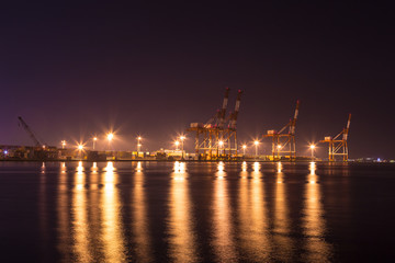 Fototapeta na wymiar 博多港の夜景