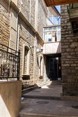 Narrow street of the old city of Baku. Republic of Azerbaijan