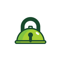 Food Lock Logo Icon Design