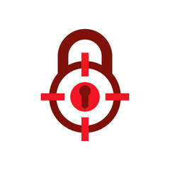Obraz premium Target Lock Logo Icon Design
