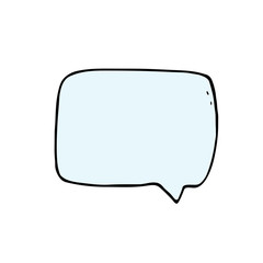 Hand drawn speech bubble.