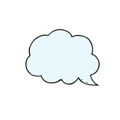 Hand drawn speech bubble.