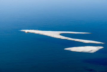 Fototapeta na wymiar Two ice floes floting in he water