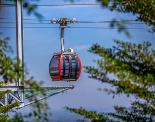 Travel ,Hat Yai Cable car at Hat Yai park, Songkhla province, Thailan