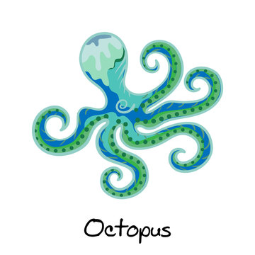 Octopus cartoon. Vector