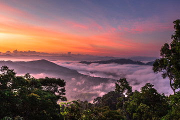 Khao fa chi viewpoint in ranong province thailand
