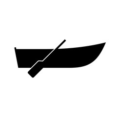 Boat with paddles icon
