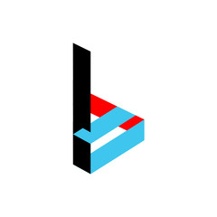 colourful letter b logo vector