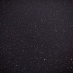 Night sky with a bright star in the constellation Ursa Major. View of the starry space.