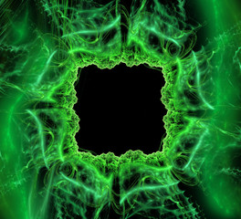abstract black and green background