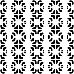 Black and White Seamless Ethnic Pattern. Tribal