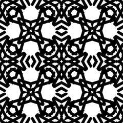 Black and White Seamless Ethnic Pattern. Tribal