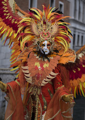 Venice, Italy - circa February 2017: Costumes in Venice