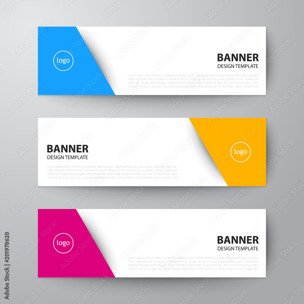 Wall mural banners web design template abstract vector background