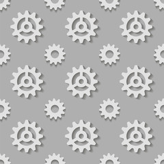 Seamless gear pattern. Vector illustration