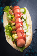 Classic american hot dog
