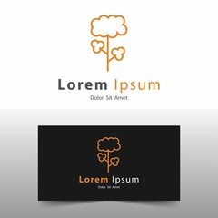 Tree Logo  design template. Simple logo in a modern style