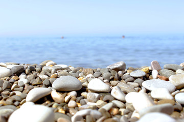 pebble beach of the sea