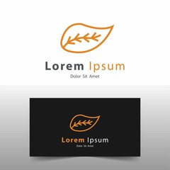 Leaf Logo  design template. Simple logo in a modern style