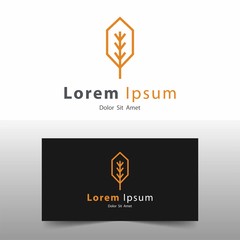 Leaf Logo  design template. Simple logo in a modern style