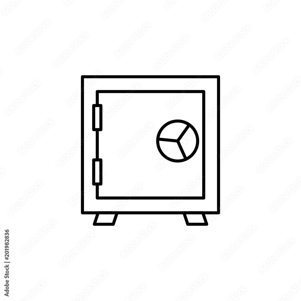 Poster safe icon. element of crime and punishment for mobile concept and web apps icon. thin line icon for 