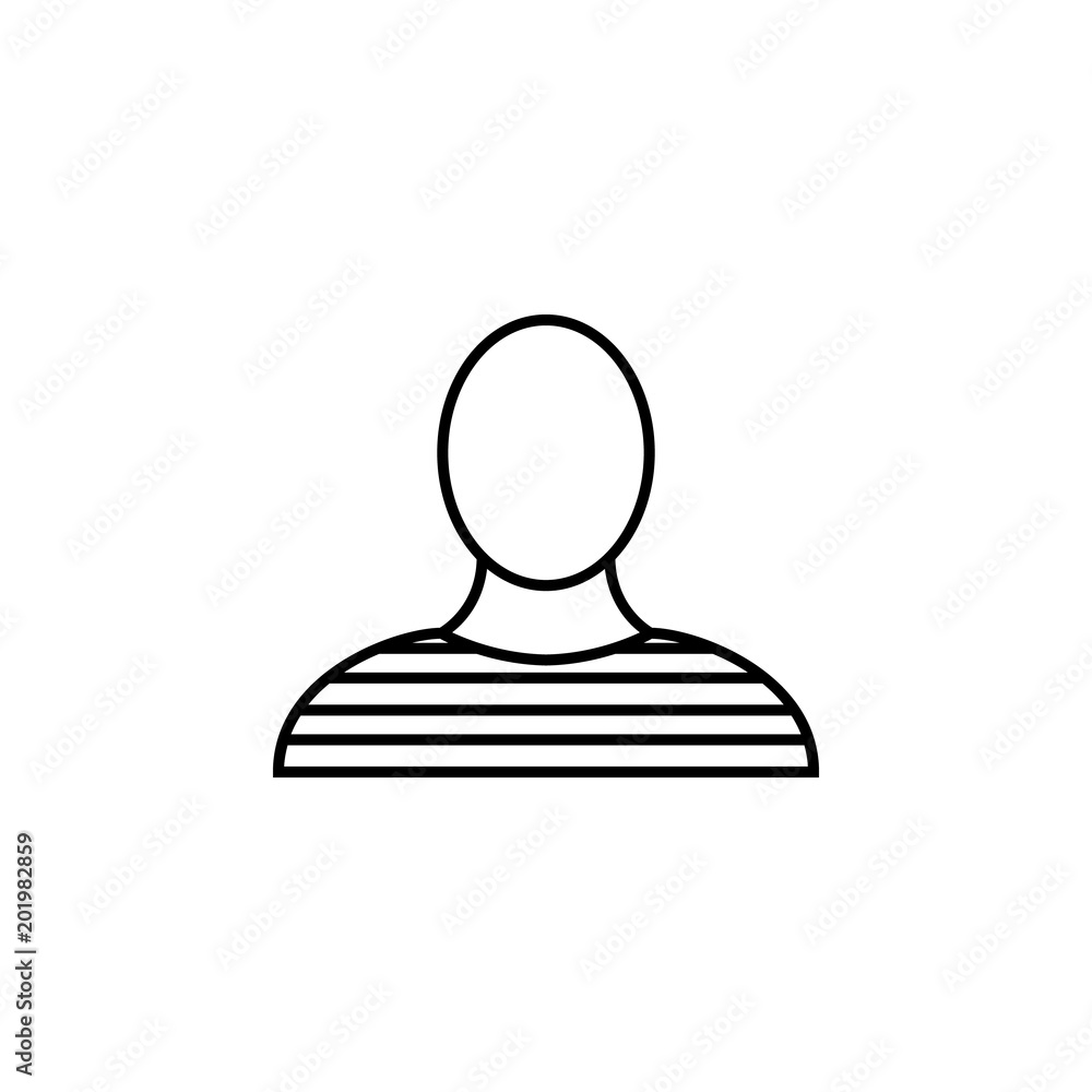 Poster prisoner icon. element of crime and punishment for mobile concept and web apps icon. thin line icon 
