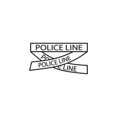 police tape icon. Element of crime and punishment for mobile concept and web apps icon. Thin line icon for website design and development, app development. Premium icon