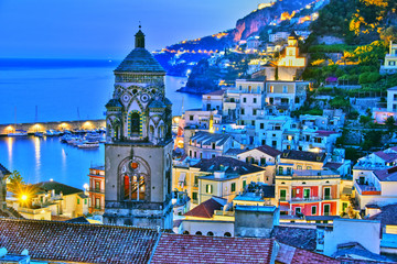 Fototapeta na wymiar Amalfi in the province of Salerno, Campania, Italy