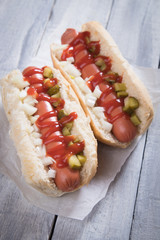 Classic american hot dog