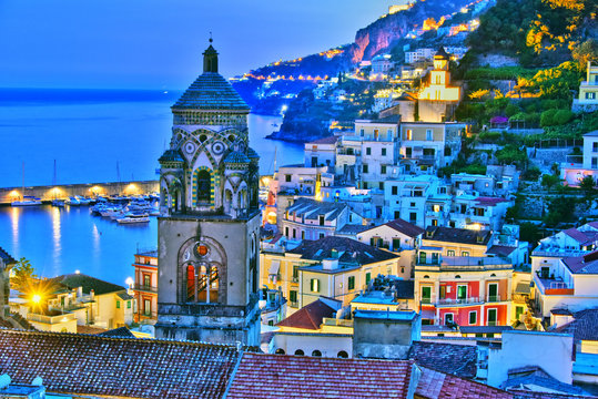 Amalfi In The Province Of Salerno, Campania, Italy