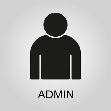 Admin icon. Admin symbol. Flat design. Stock - Vector illustration
