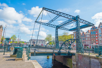 Bridge over a canal in the city of Amsterdam