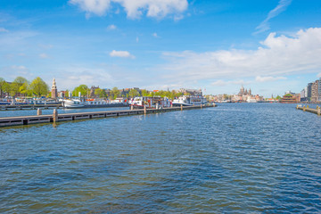 Obraz premium Panorama of the city centre and a port of Amsterdam 