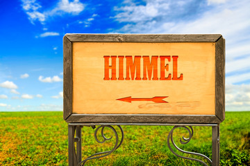 Schild 284 - Himmel