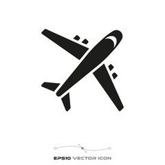 airplane glyph icon
