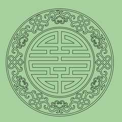 vector oriental chinese ornament asian traditional pattern floral vintage element cut silhouette ornament central asia applique work for t-shirt mongolian ornament. laser cutting