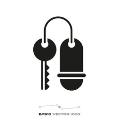 hotel key glyph icon