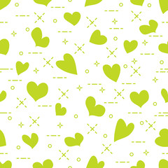 Cute seamless pattern with hearts. Valentine's