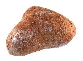 Rye wheat bread isolated on a white background