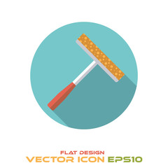 squeegee flat design long shadow icon