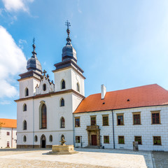 Fototapeta na wymiar View at the Basilica of St.Procopius in Trebic - Moravia,Czech republic