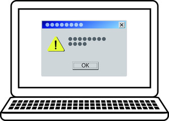 Notebook PC Error Illustration