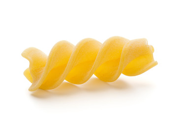 Pasta spiral isolated on the white background.