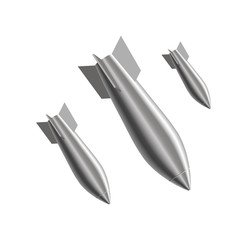Obraz premium realistic stylized air bombs falls
