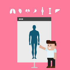 Litle people character medicine concept vector  illustration flat eps 10