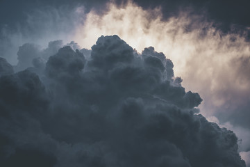 stormy clouds - spring mood - desaturated style image