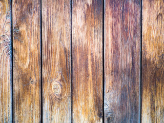 texture of an old wooden wall with old paint and rusty nails
