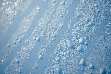 drops of rain on the window. condensate and rain on the window