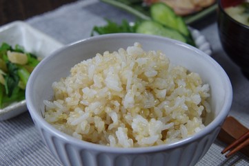 発芽玄米ご飯の食卓